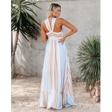Angel Island Striped Maxi Dress