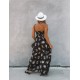 Farhan Floral Strapless Smocked Maxi Dress - Black