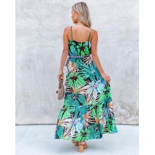 Find Paradise Palm Print Maxi Dress